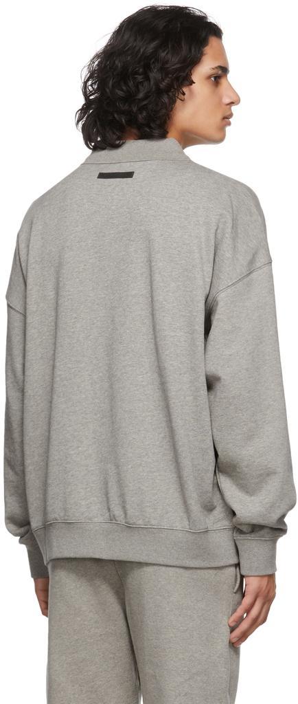 商品Essentials|Grey Long Sleeve Polo,价格¥536,第5张图片详细描述