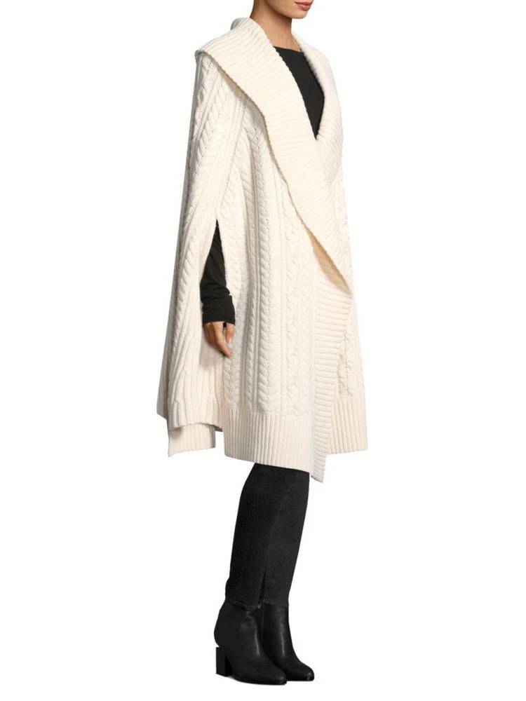 商品Burberry|Cable Knit Wool & Cashmere Poncho,价格¥9844,第3张图片详细描述