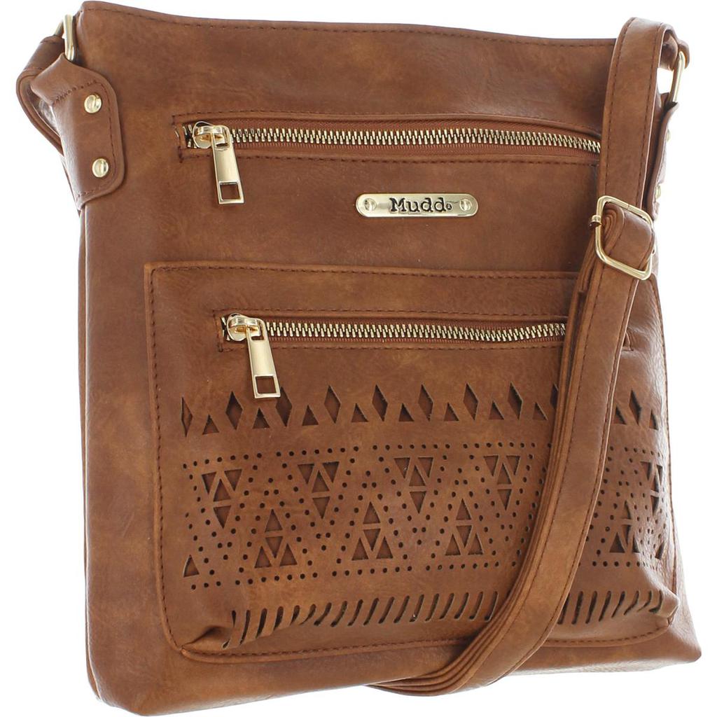 Mudd Women's Faux Leather Signature Lasercut Crossbody Handbag商品第3张图片规格展示