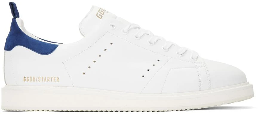 商品Golden Goose|White & Blue Starter Sneakers,价格¥2889,第1张图片