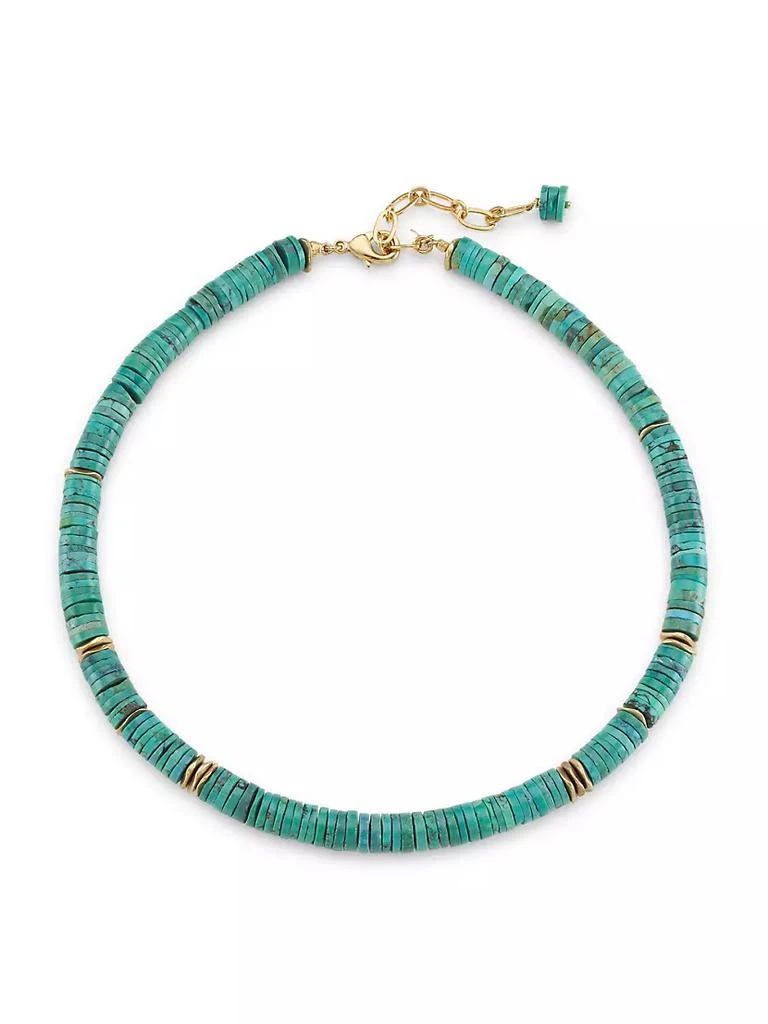 商品Room Service|Hawai 24K-Gold-Plated &amp; Turquoise Puka Necklace,价格¥3627,第1张图片