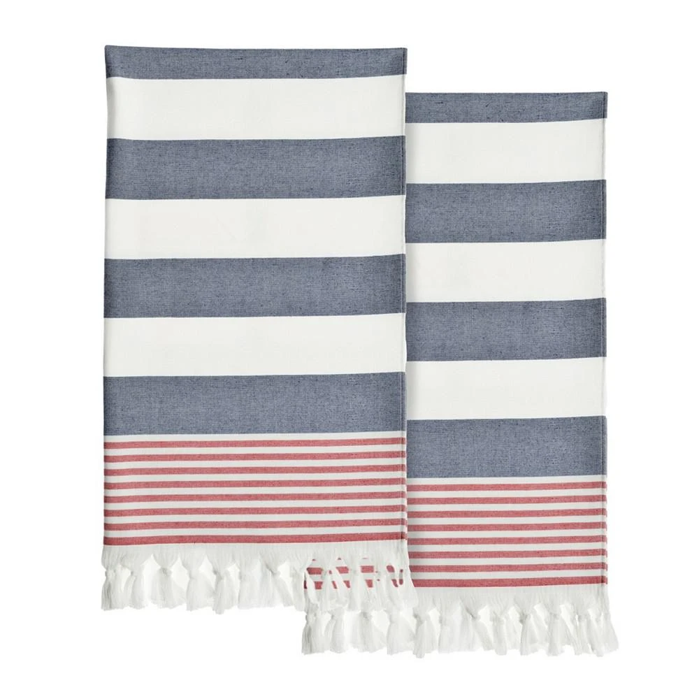 商品Linum Home Textiles|Textiles Patriotic Pestemal Pack of 2 100% Turkish Cotton Beach Towel,价格¥204,第2张图片详细描述