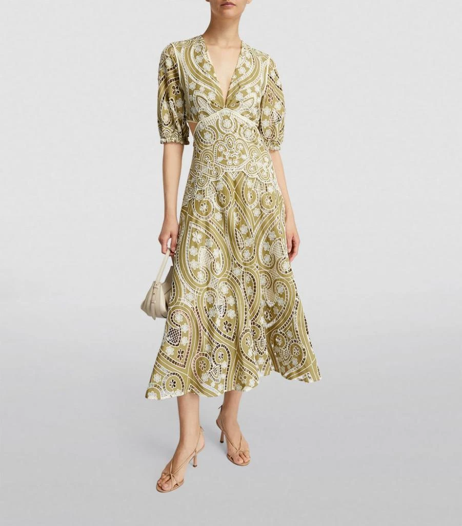 商品Sandro|Lace Cut-Out Midi Dress,价格¥2992,第2张图片详细描述