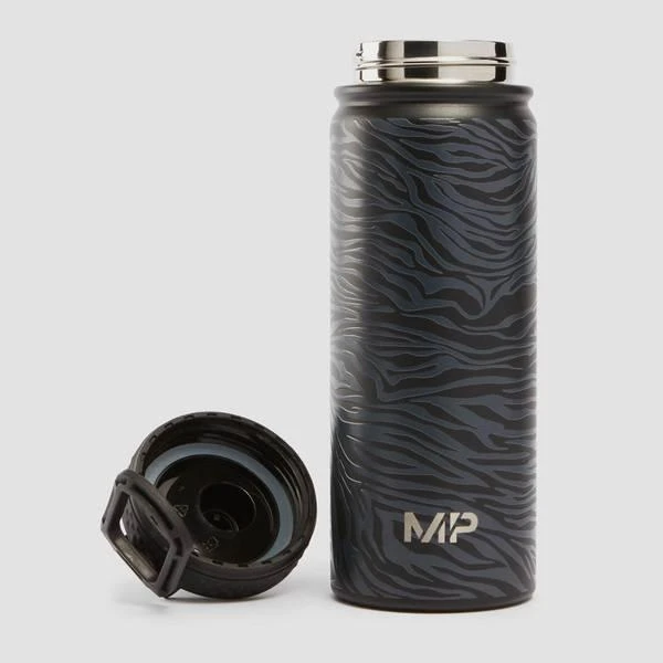 商品Myprotein|MP Zebra Printed Metal Water Bottle - Black/Graphite - 500ml,价格¥307,第5张图片详细描述