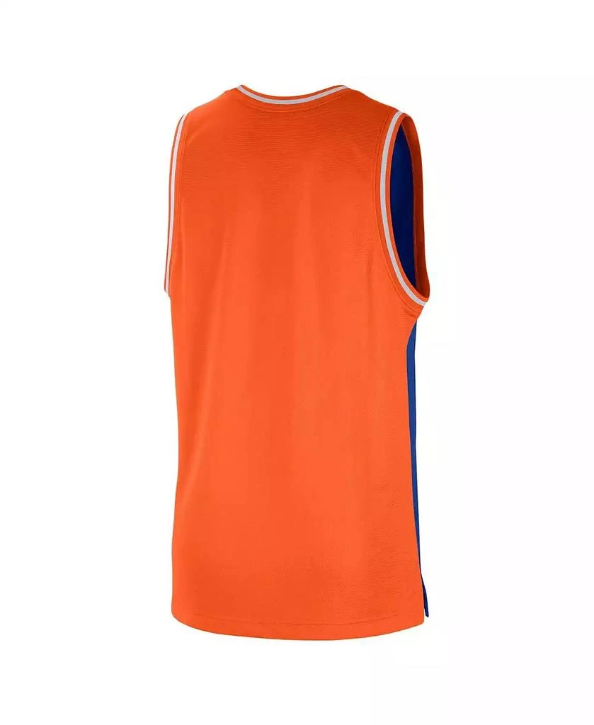 商品NIKE|Men's Blue and Orange New York Knicks Courtside Versus Force Split DNA Performance Mesh Tank Top,价格¥328,第3张图片详细描述