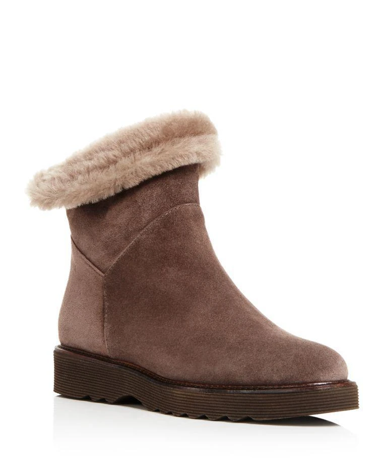 商品Aquatalia|Women's Kimberly Weatherproof Suede & Shearling Booties ,价格¥2249,第1张图片