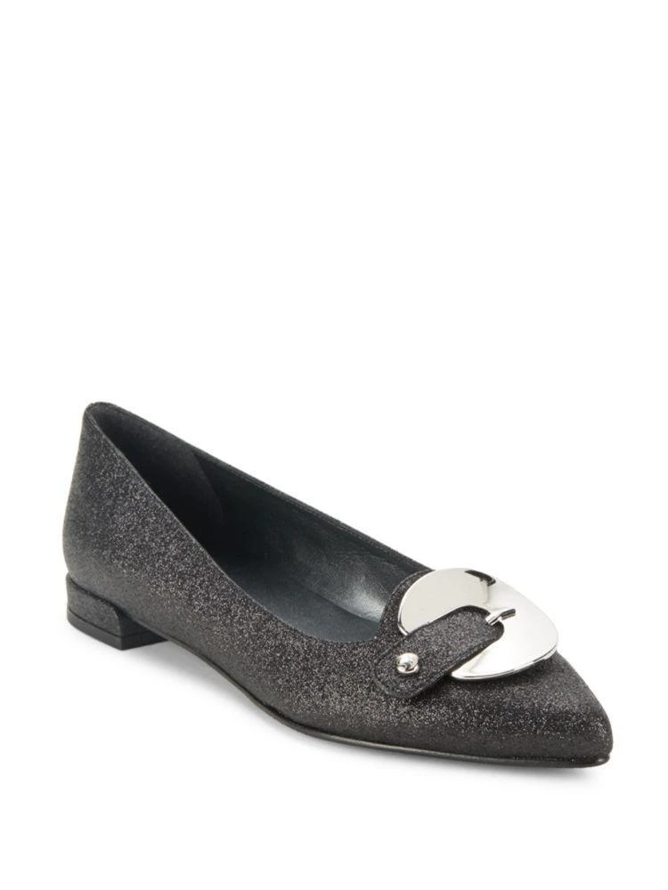 Point-Toe Leather Ballet Flats 商品