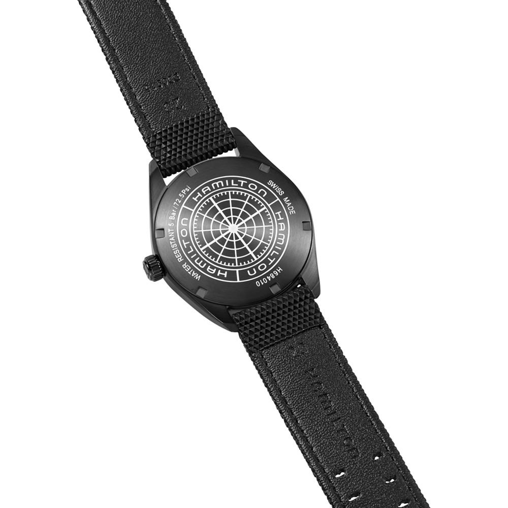 Men's Swiss Khaki Field Black Rubber Strap Watch 40mm H68401735商品第3张图片规格展示