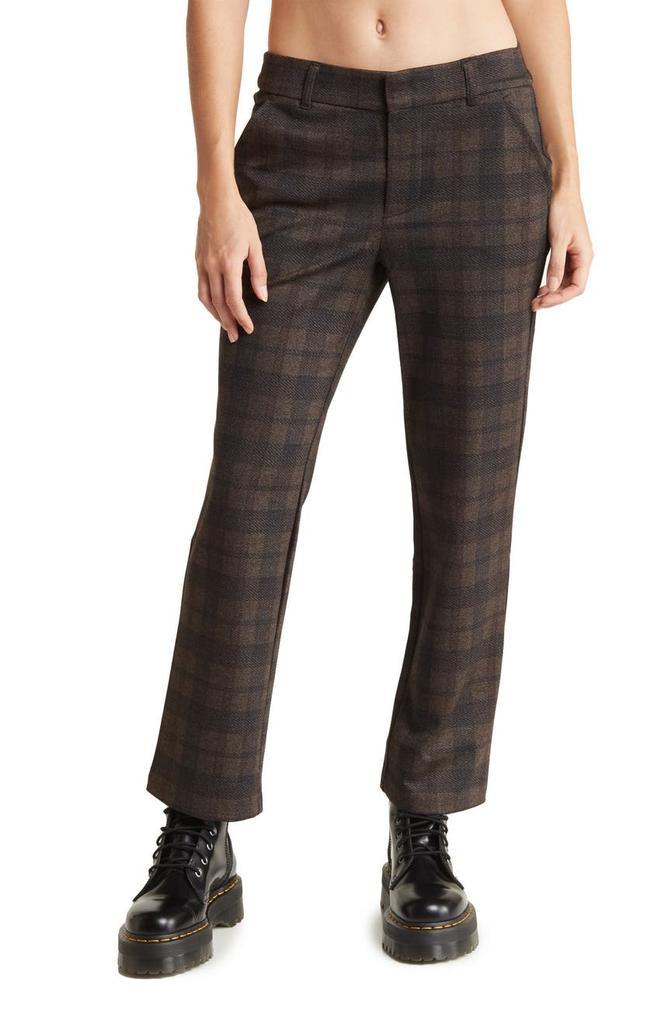 商品Democracy|Plaid High Waist Crop Flare Trousers,价格¥331,第1张图片