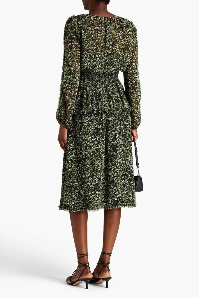 商品MIKAEL AGHAL|Shirred floral-print chiffon blouse,价格¥1122,第3张图片详细描述
