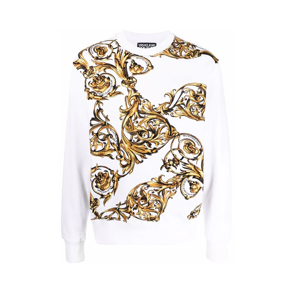 商品Versace|VERSACE JEANS COUTURE 男士白色棉质卫衣 72GAI3R9-FS019-G03,价格¥1300,第1张图片