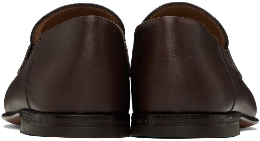 商品Salvatore Ferragamo|Brown Gancini Loafers,价格¥6707,第4张图片详细描述