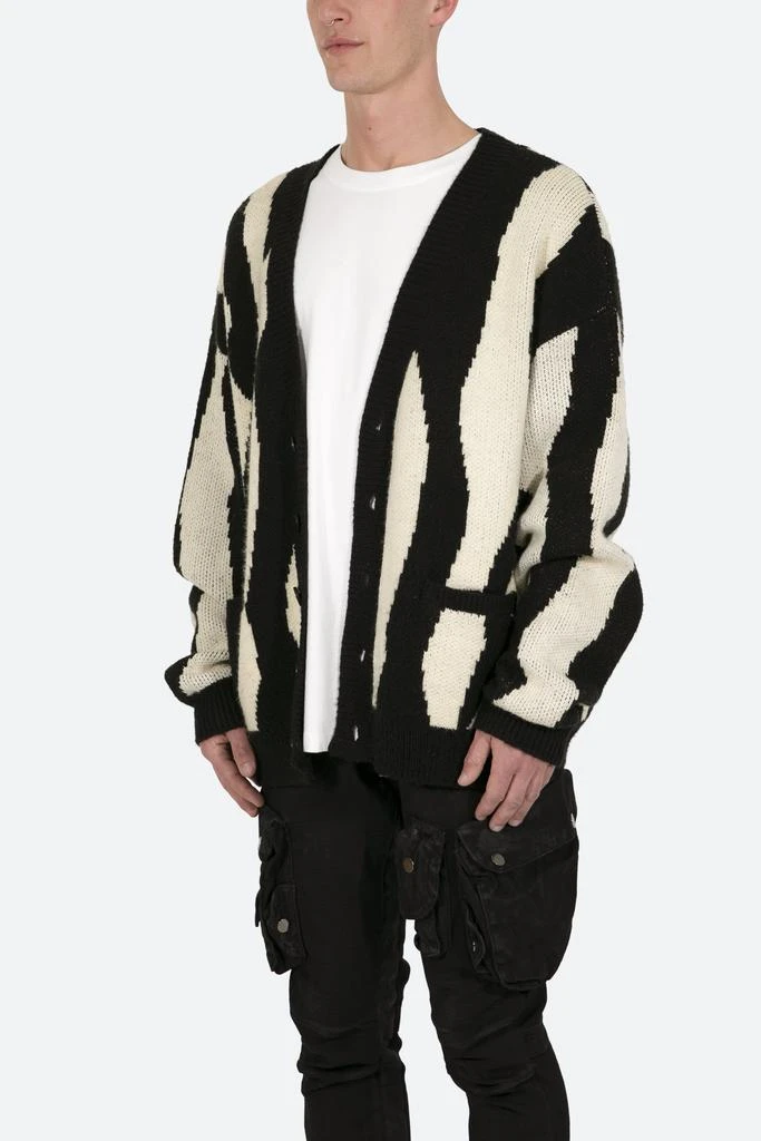 商品MNML|Zebra Cardigan - Black/Natural,价格¥264,第3张图片详细描述