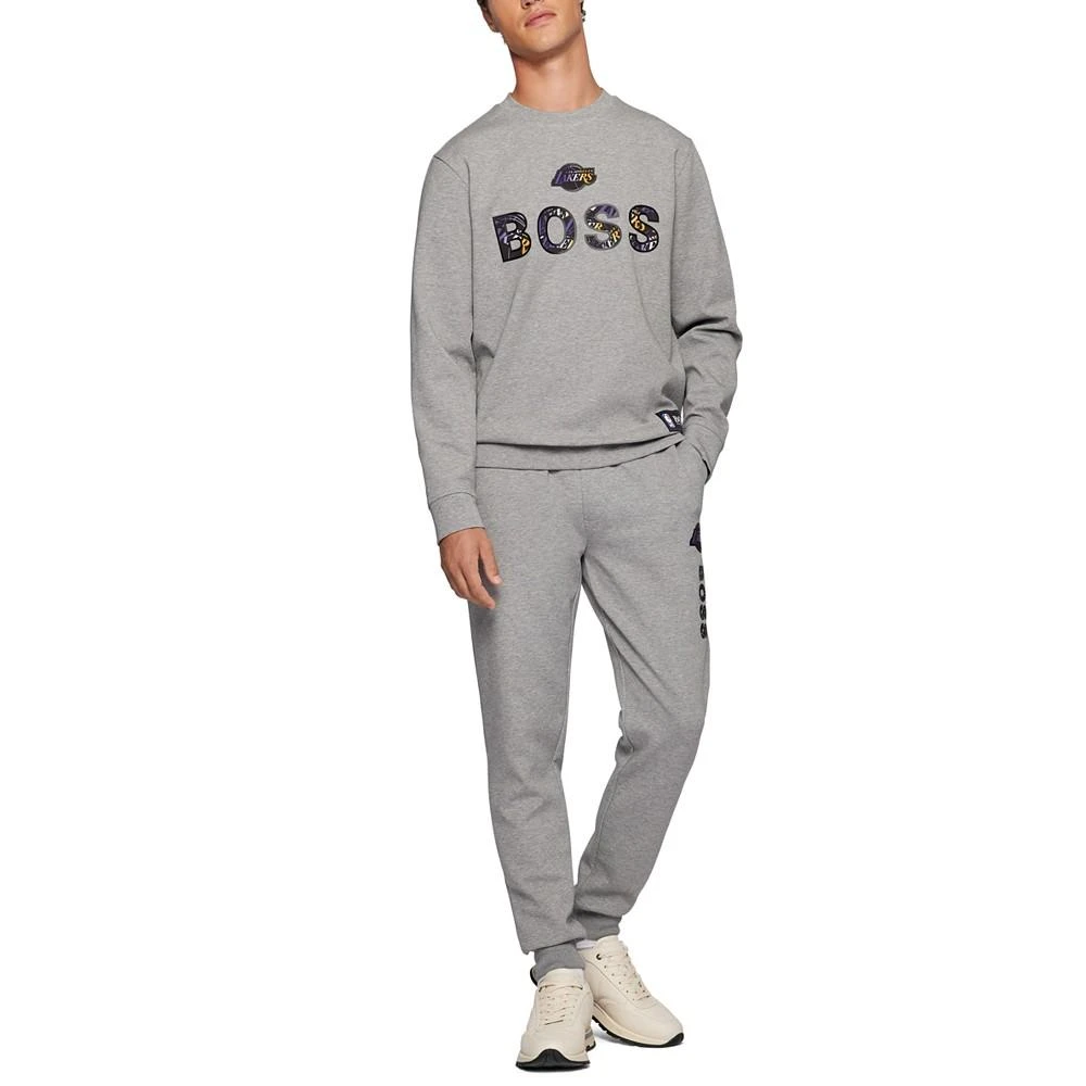 商品Hugo Boss|BOSS Men's NBA Los Angeles Lakers Relaxed-Fit Sweatshirt,价格¥1170,第4张图片详细描述