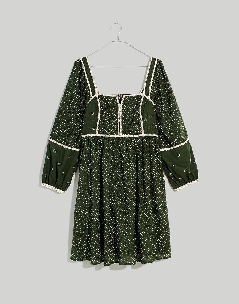商品Madewell|Floral Mix Square-Neck Mini Dress,价格¥698,第7张图片详细描述