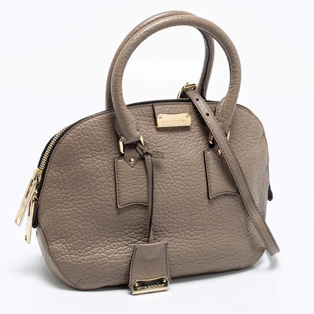 商品[二手商品] Burberry|Burberry Grey Leather Small Orchard Bowler Bag,价格¥2277,第3张图片详细描述