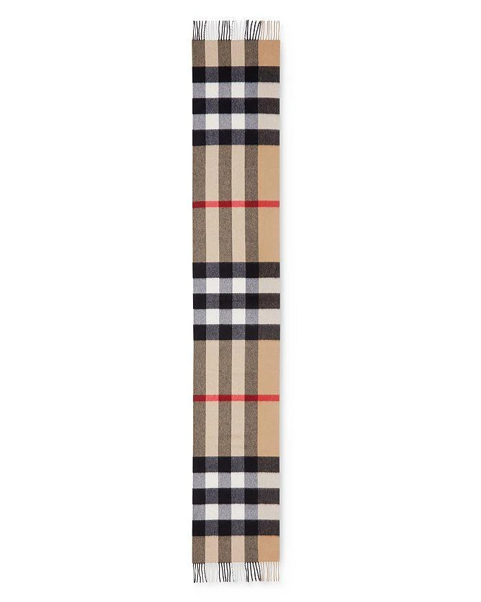 商品Burberry|黑白格纹羊绒围巾 Half Mega Check Scarf,价格¥4954,第3张图片详细描述
