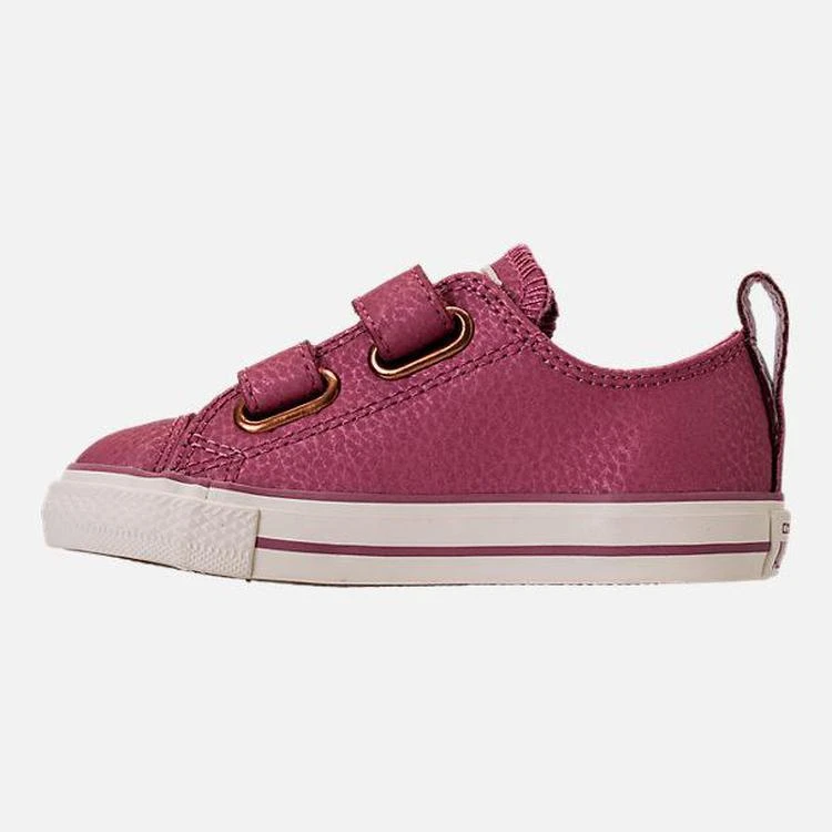 商品Converse|Girls' Toddler Converse Chuck Taylor Ox Leather Hook-and-Loop Strap Casual Shoes,价格¥156,第4张图片详细描述