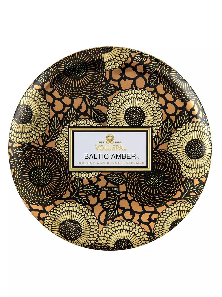 商品Voluspa|Baltic Amber 3-Wick Tin Candle,价格¥209,第1张图片