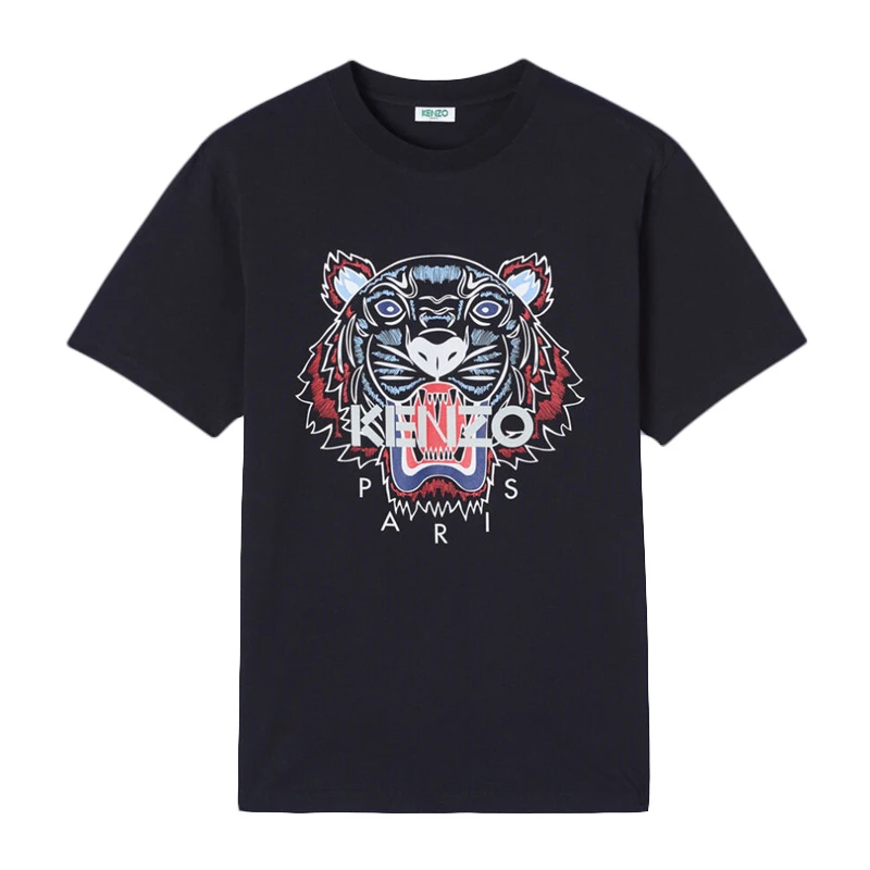 商品Kenzo|Kenzo 高田贤三 男士黑色虎头图案T恤 FA55TS0504YA-99,价格¥940,第1张图片