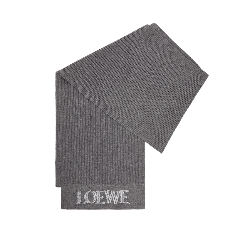 商品Loewe|罗意威23新款 男女通用羊毛针织纹标志刺绣围巾,价格¥3130,第1张图片