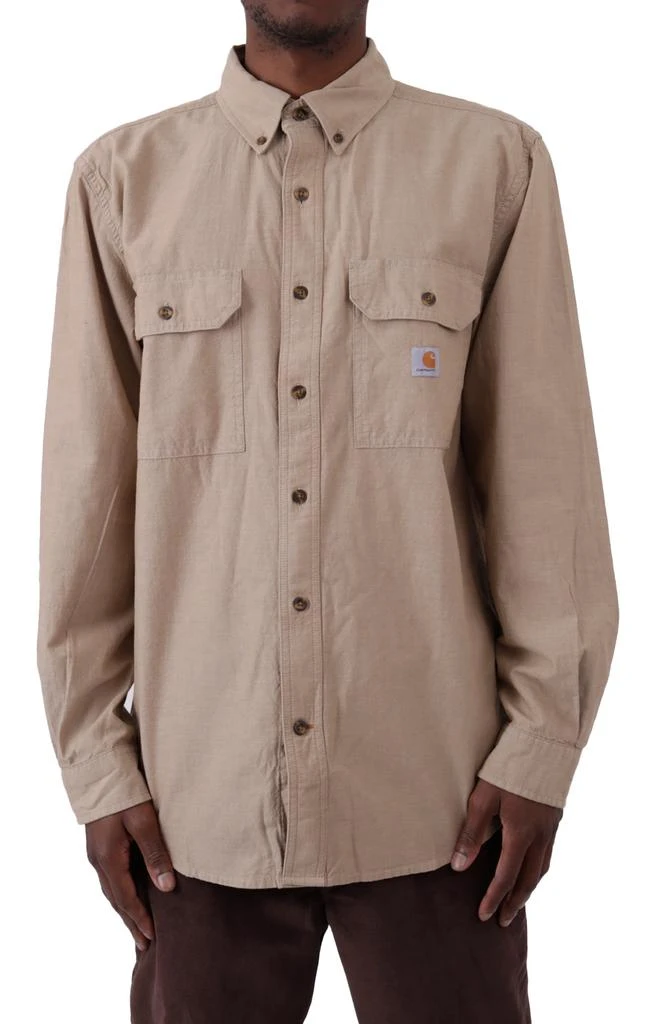 商品Carhartt|(104368) Original Fit Midweight L/S Button-Up Shirt - Dark Tan Chambray,价格¥283,第1张图片