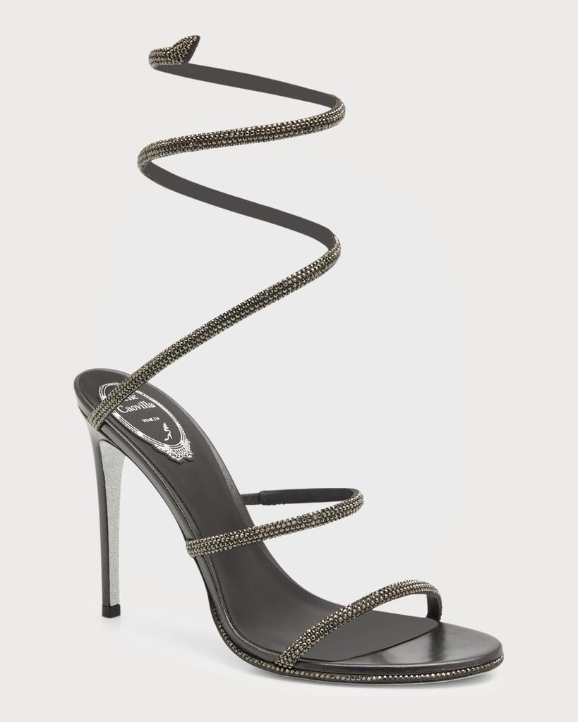 Cleo Snake Strass Stiletto Sandals商品第3张图片规格展示