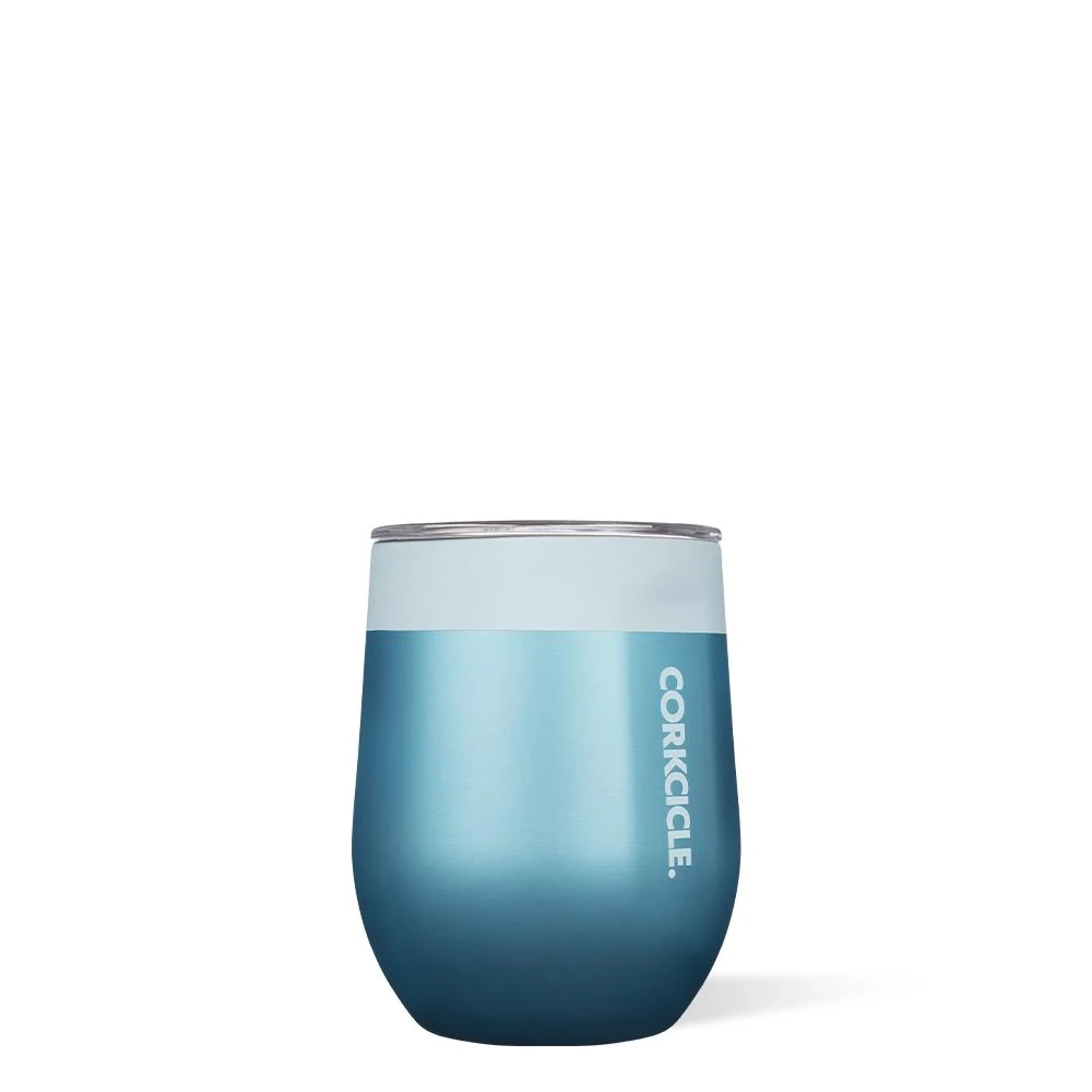 商品CORKCICLE|12oz Glacier Blue Color Block Stemless,价格¥213,第1张图片