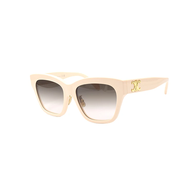 商品[国内直发] Celine|赛琳 TRIOMPHE凯旋门系列大方框款CL40253F  象 牙色 方形 太阳眼镜 女款,价格¥2910,第1张图片