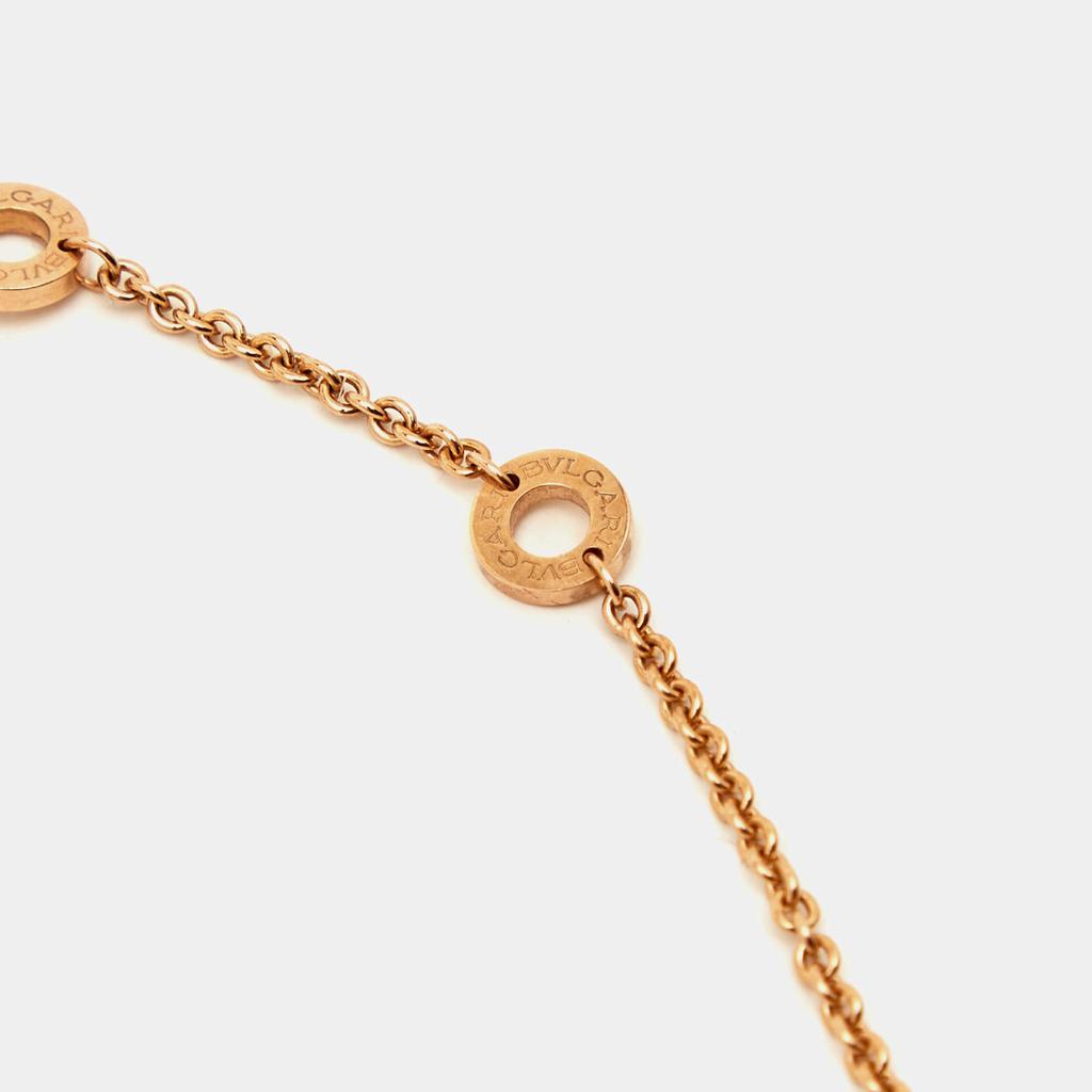 Bvlgari Bvlgari Onyx Mother of Pearl Diamond 18k Rose Gold Pendant Necklace商品第5张图片规格展示