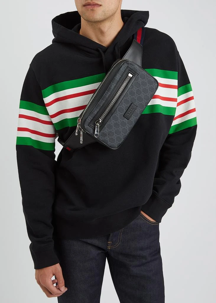 商品Gucci|GG Supreme black canvas belt bag,价格¥6832,第5张图片详细描述