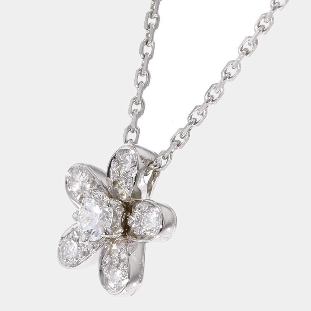 商品[二手商品] Van Cleef & Arpels|Van Cleef & Arpels Socrates Flower 18K White Gold Diamond Necklace,价格¥24780,第5张图片详细描述