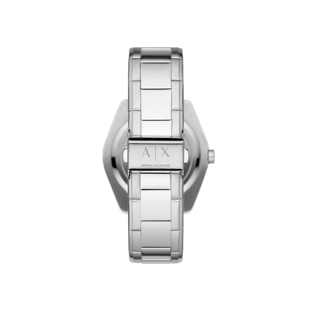 Men's Silver-tone Stainless Steel Watch 43mm商品第2张图片规格展示