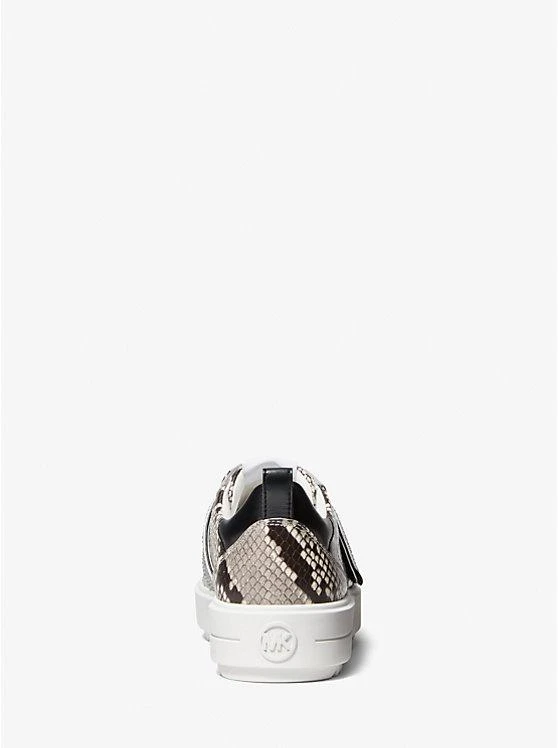 商品Michael Kors|Emmett Embellished Snake Embossed Leather Sneaker,价格¥593,第3张图片详细描述