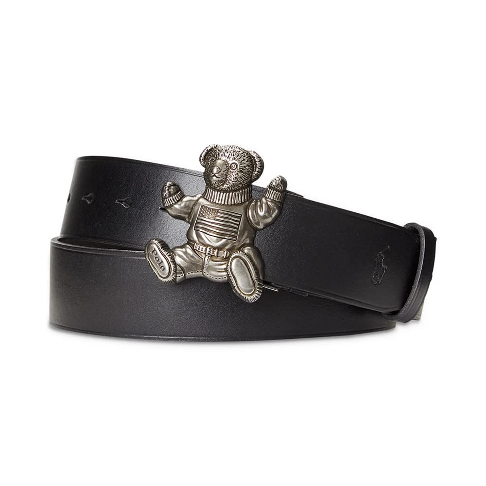 商品Ralph Lauren|Men's Polo Bear Leather Belt,价格¥901,第1张图片