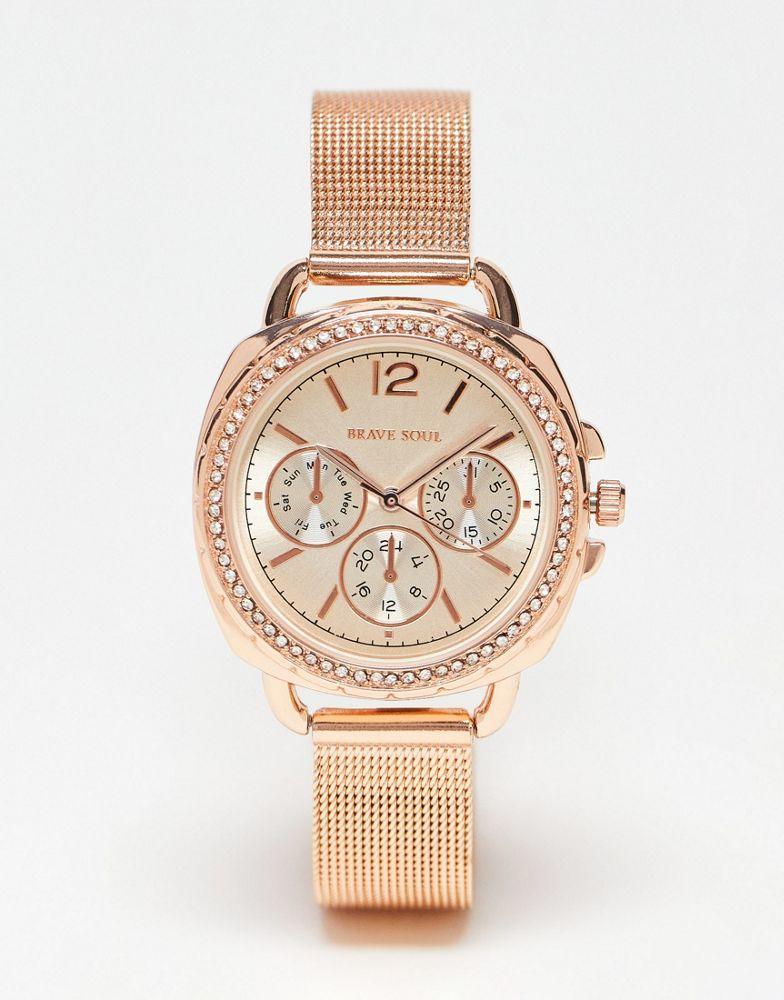 商品Brave Soul|Brave Soul multi-dial watch in rose gold,价格¥148,第1张图片