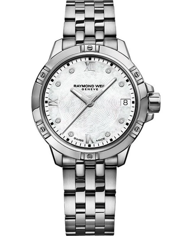 商品Raymond Weil|Raymond Weil Tango Mother of Pearl Diamond Dial Stainless Steel Women's Watch 5960-ST-00995,价格¥8129,第1张图片