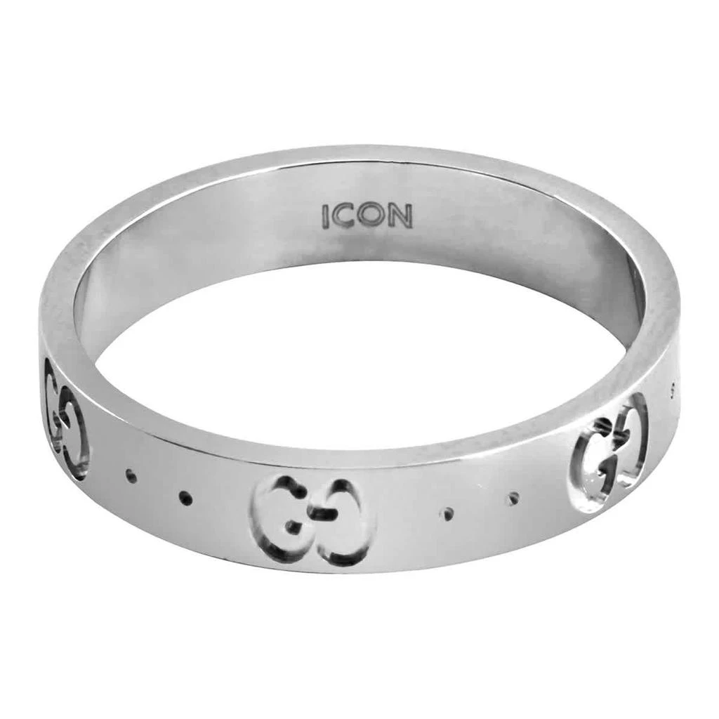 商品Gucci|Icon Ladies 18k White Gold Thin Band Ring,价格¥4318,第2张图片详细描述