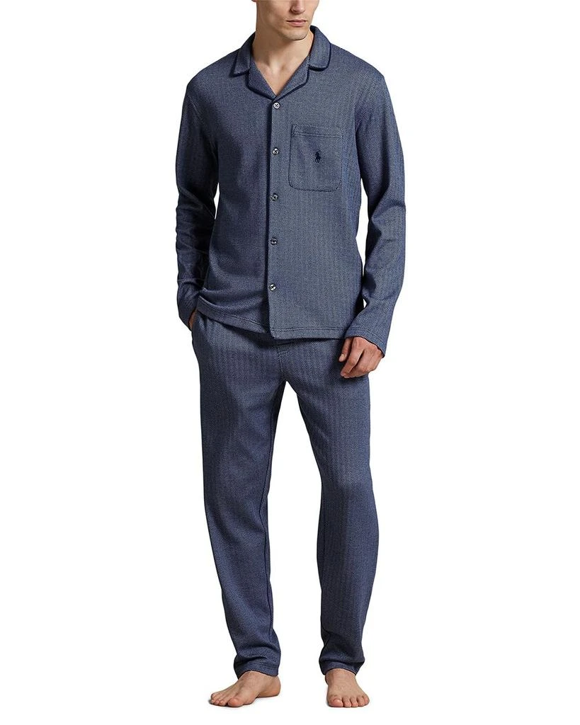 Jacquard Knit Herringbone Pajama Shirt 商品