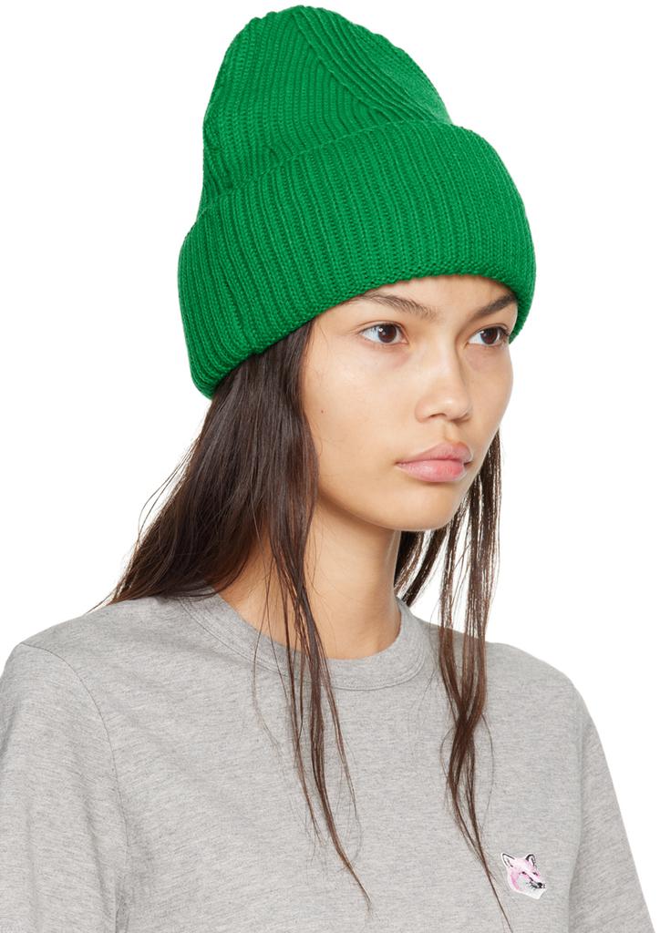 Green Tricolor Fox Beanie商品第2张图片规格展示