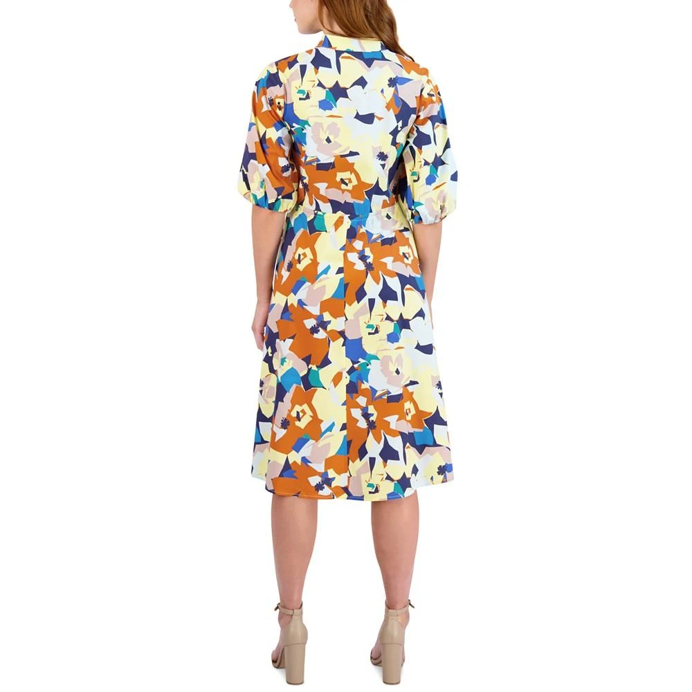 商品Sandra Darren|Puff-Sleeve Drawstring-Waist Dress,价格¥587,第2张图片详细描述