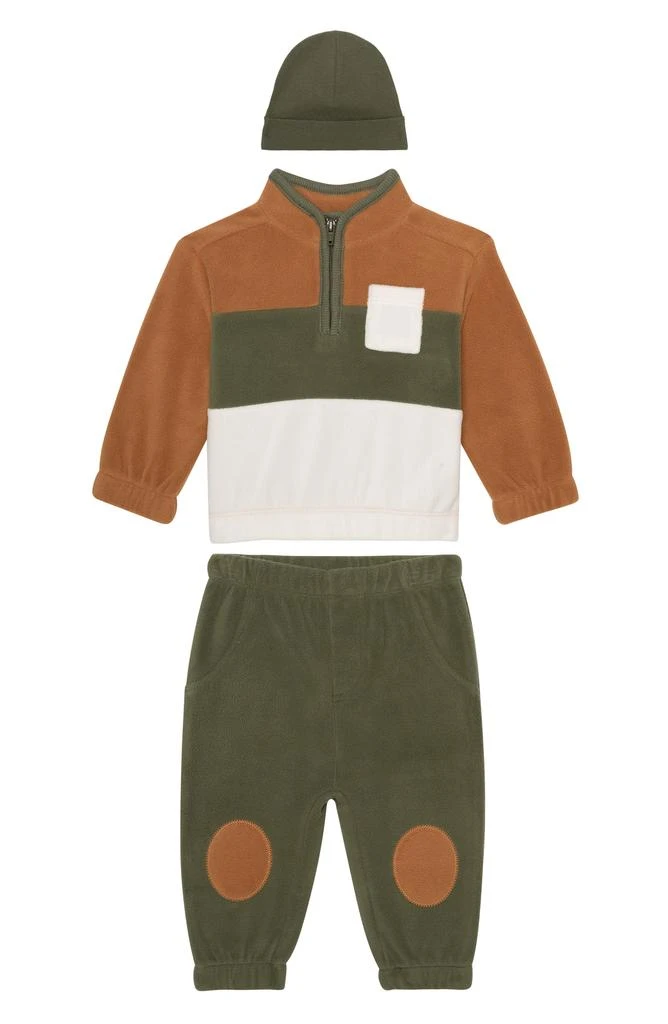 商品PL BABY BY PETIT LEM|Microfleece Colorblock Sweatshirt, Joggers & Hat Set,价格¥122,第1张图片