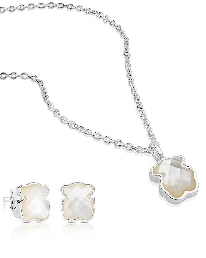 商品TOUS|标准纯银泰迪熊项链耳环套装 Sterling Silver Teddy Bear Necklace & Earrings Set,价格¥861,第1张图片