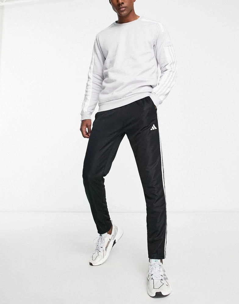 商品Adidas|adidas Training Train Essentials 3 stripe joggers in black,价格¥266,第1张图片