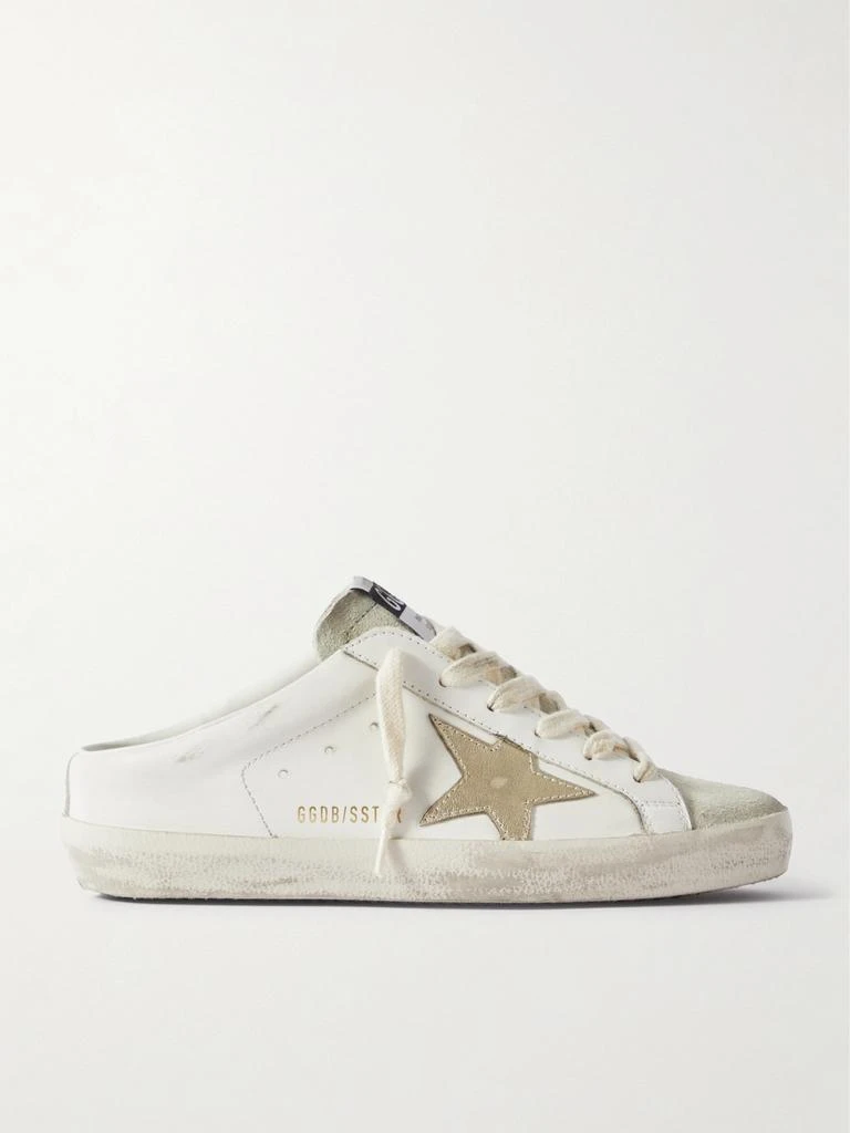 商品Golden Goose|Super-star Sabot 仿旧绒面革边饰皮革套穿式运动鞋  - IT35,价格¥4930,第1张图片