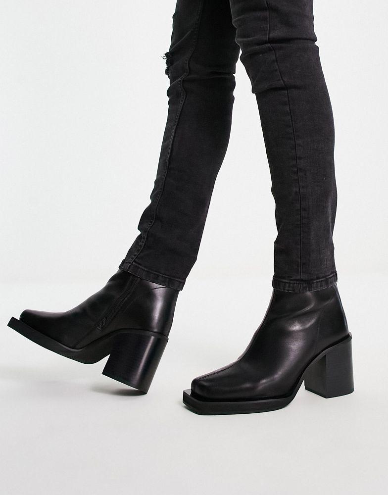 商品ASOS|ASOS DESIGN Heeled chelsea boots with angled toe,价格¥747,第6张图片详细描述