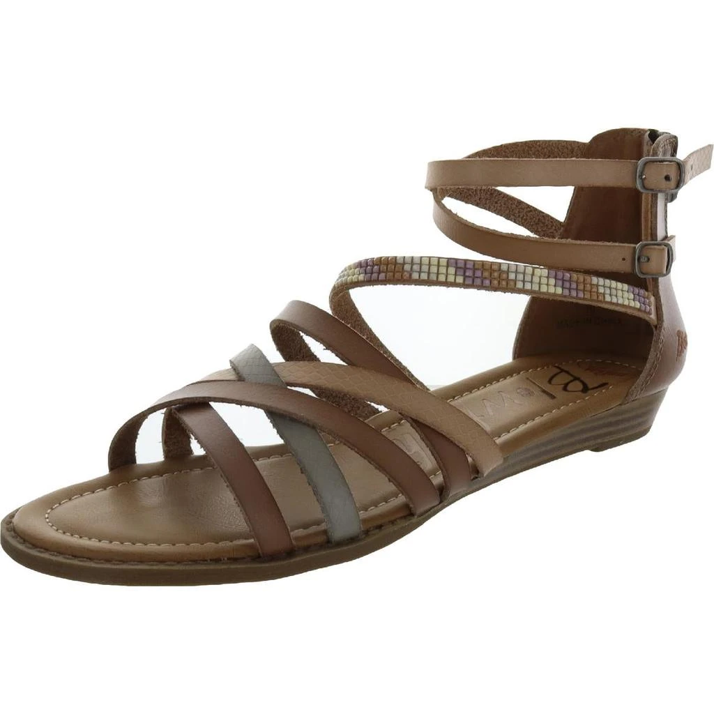 商品Blowfish|Blowfish Womens Faux Leather Strappy Wedge Sandals,价格¥62,第1张图片