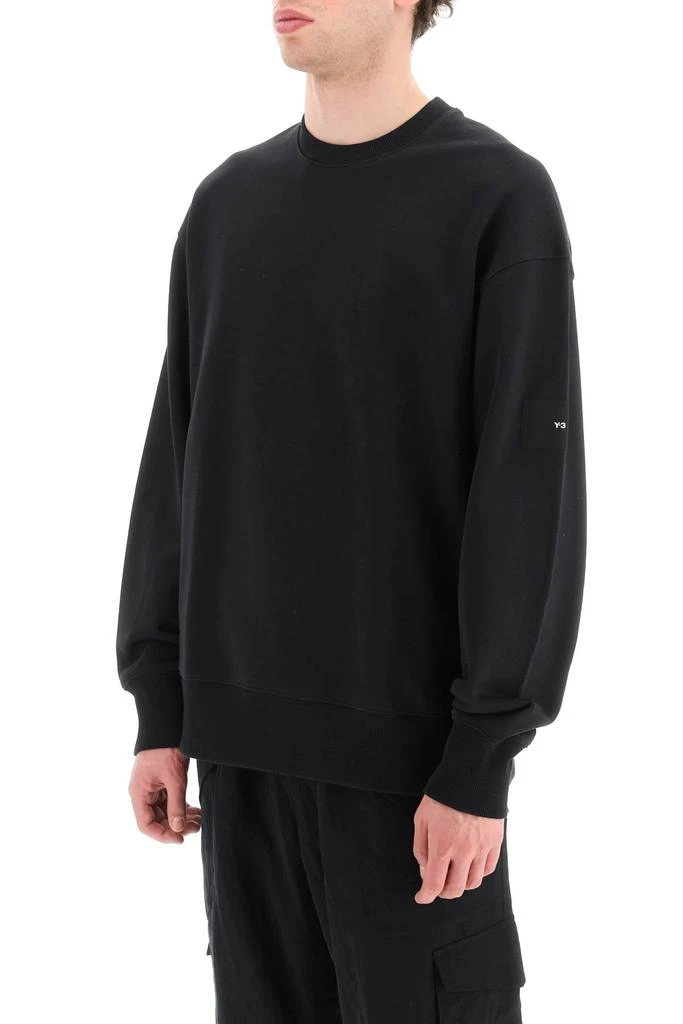 商品Y-3|Crewneck Sweatshirt With Rubberized Logo Print On Sleeve,价格¥929,第2张图片详细描述