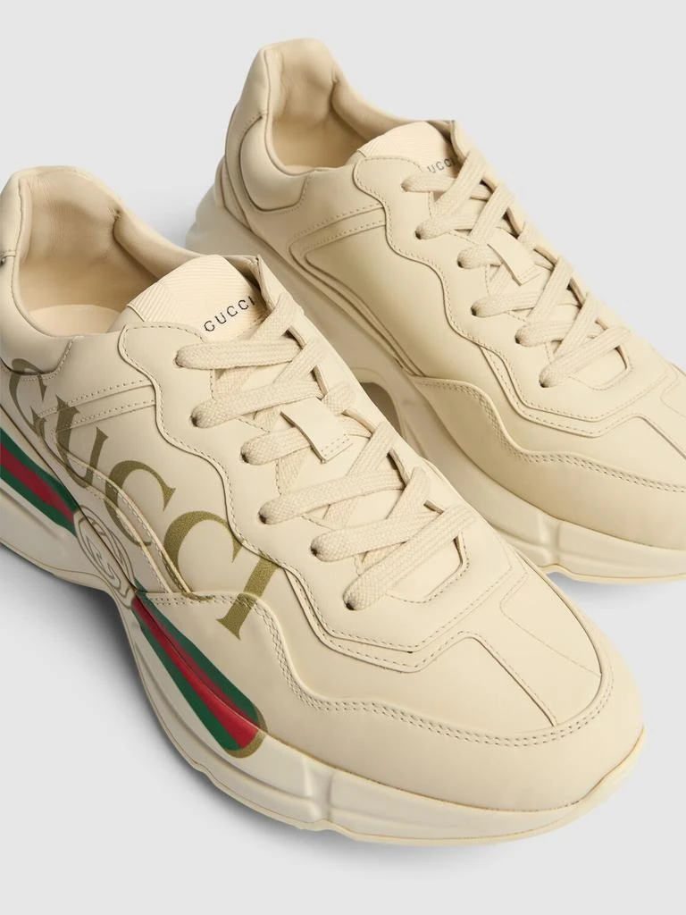 商品Gucci|50mm Rhyton Leather Sneakers,价格¥8270,第3张图片详细描述