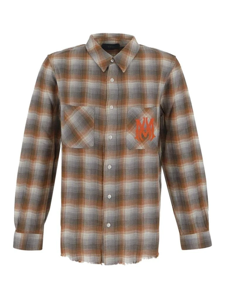 商品AMIRI|Amiri Logo Printed Plaid Shirt,价格¥3219,第1张图片详细描述